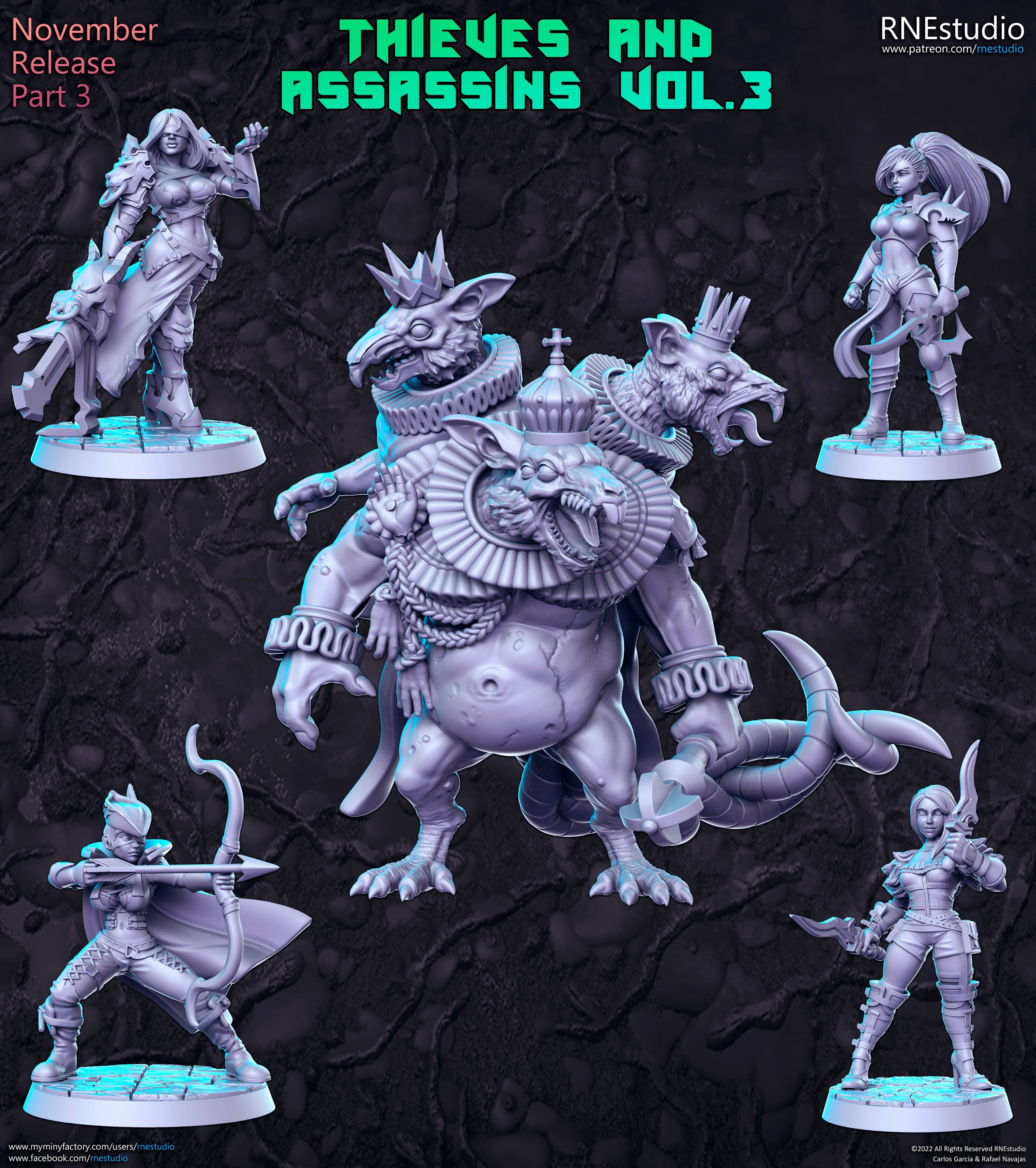 Thieves and Assassins Vol 3 Miniatures | Fantasy Miniature | RN Estudio
