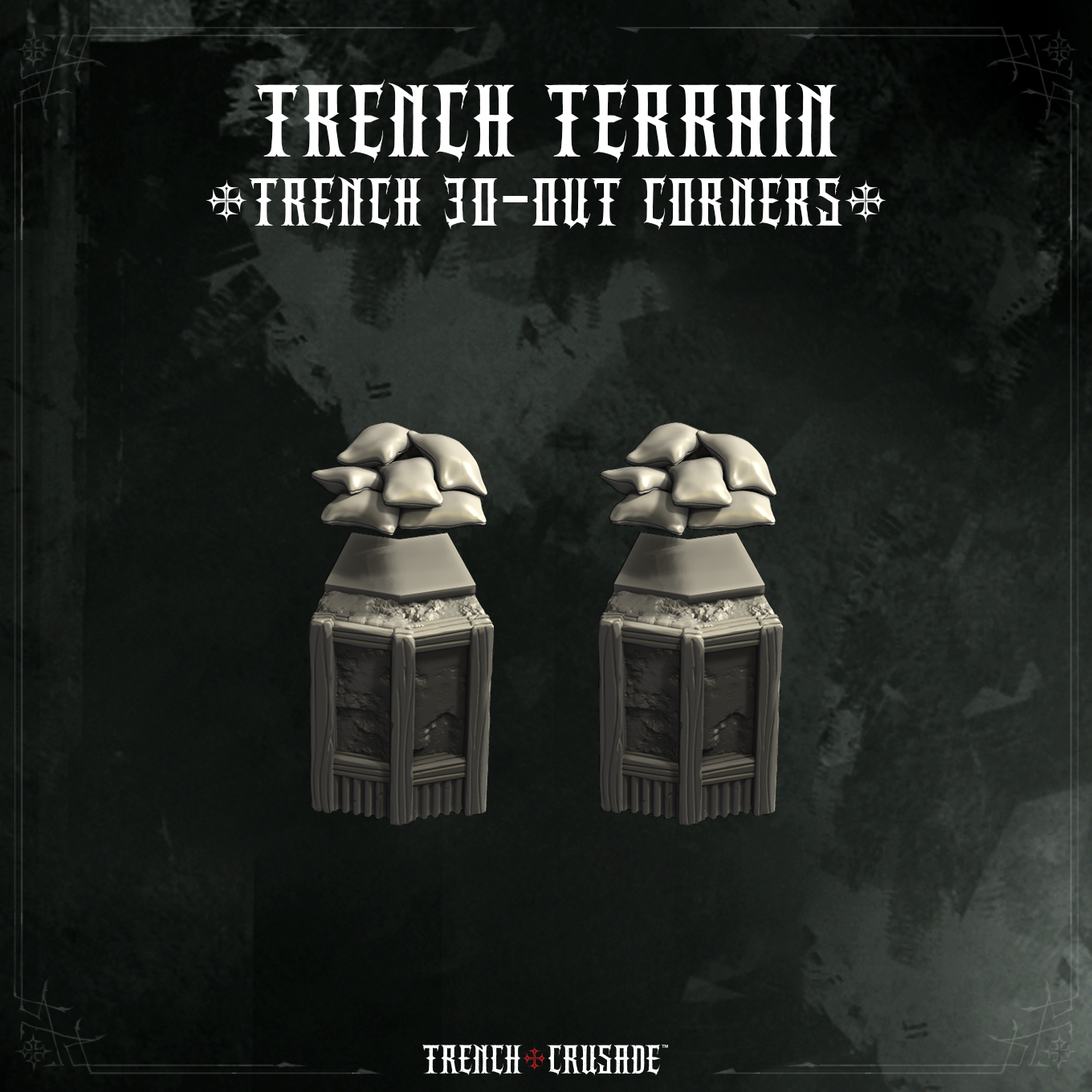 Trench Crusade terrain - Trench 30out corners