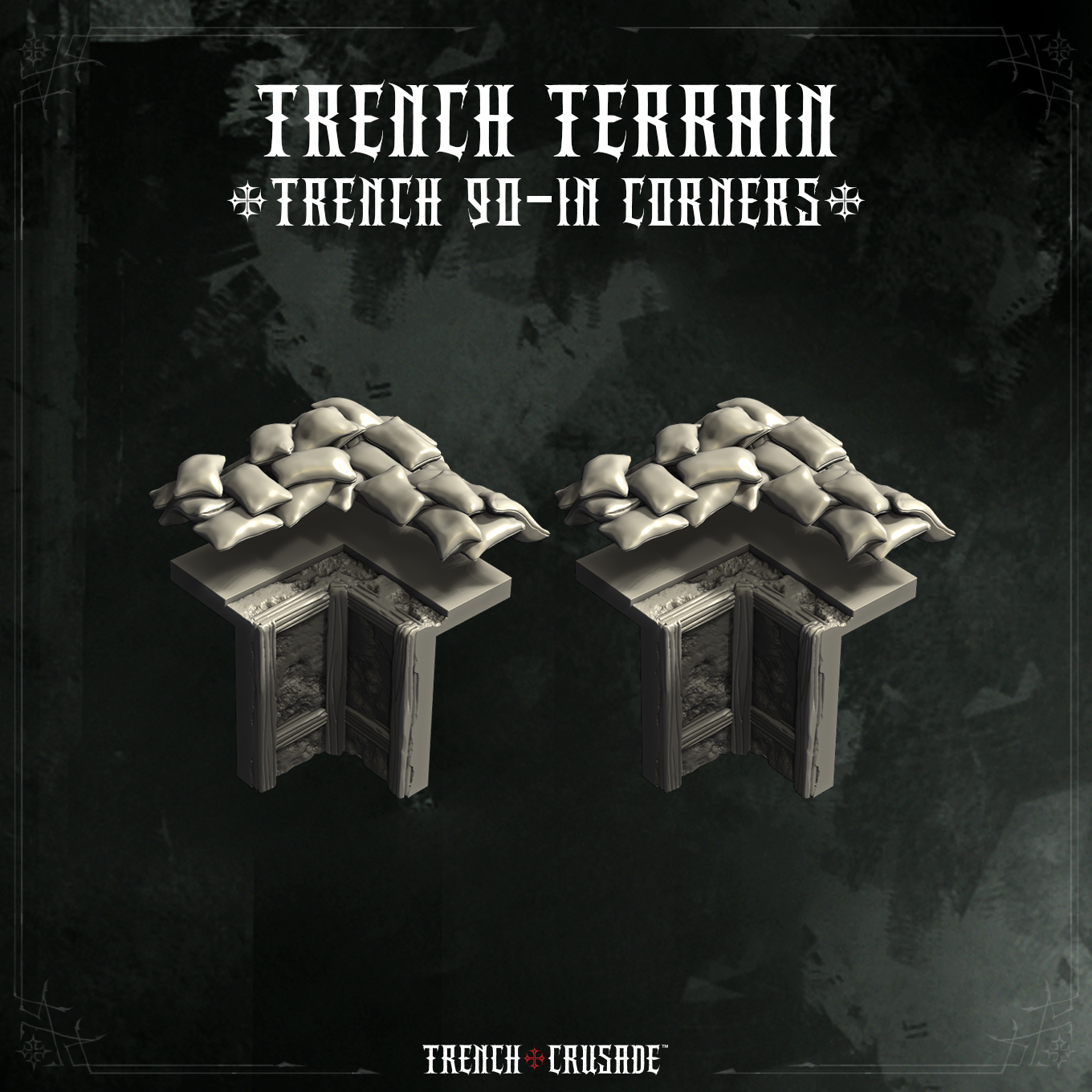 Trench Crusade terrain - Trench 90in corners
