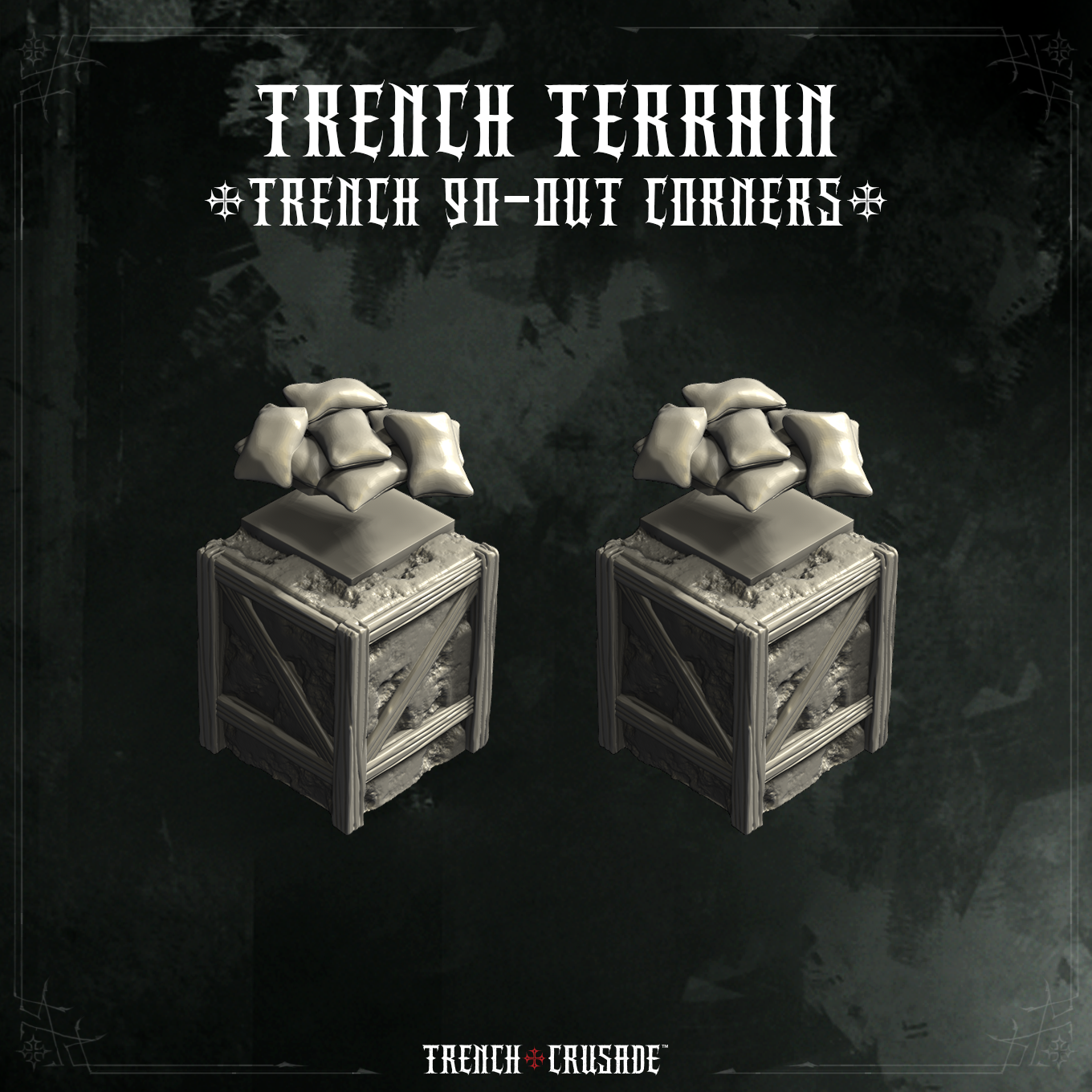 Trench Crusade terrain - Trench 90out corners
