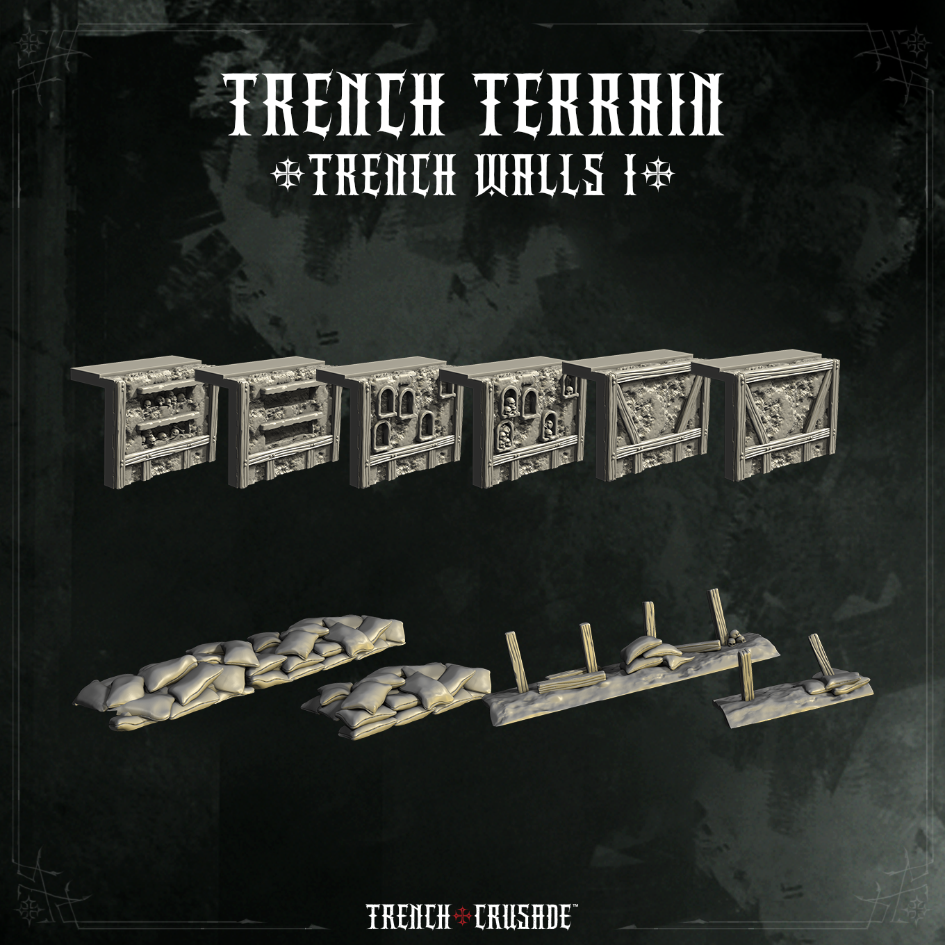 Trench Crusade terrain - Trench Walls 1