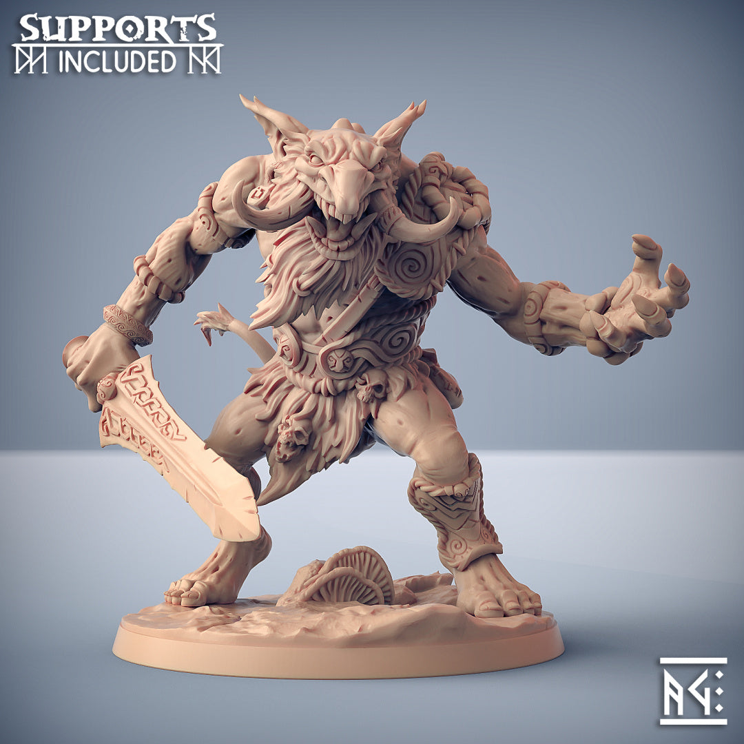 Troll Hunter B | Svartwood Trolls | Fantasy D&D Miniature | Artisan Guild