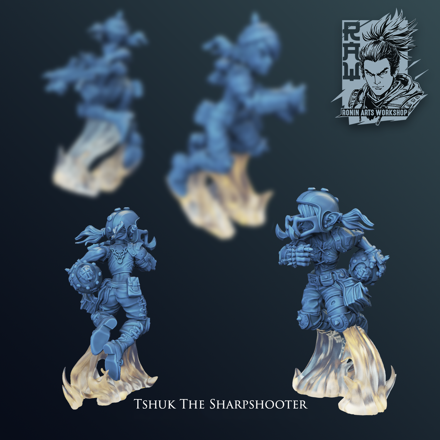 Tshuk the Sharpshooter (American Football) | RAW April | Fantasy Miniature | Ronin Arts Workshop