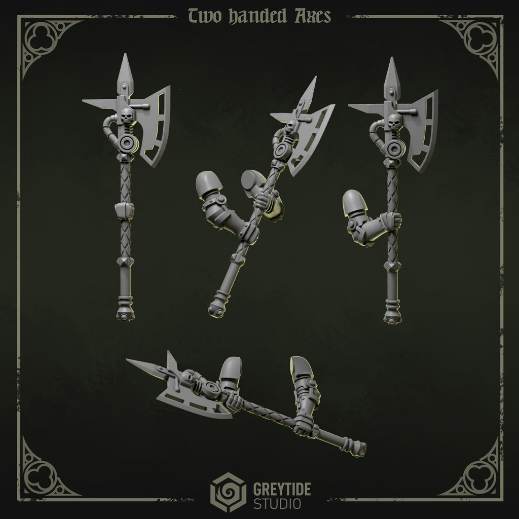 Two Handed Axes | Eternal Pilgrims | Conversion Bits For 28mm 32mm Sci-fi Marines