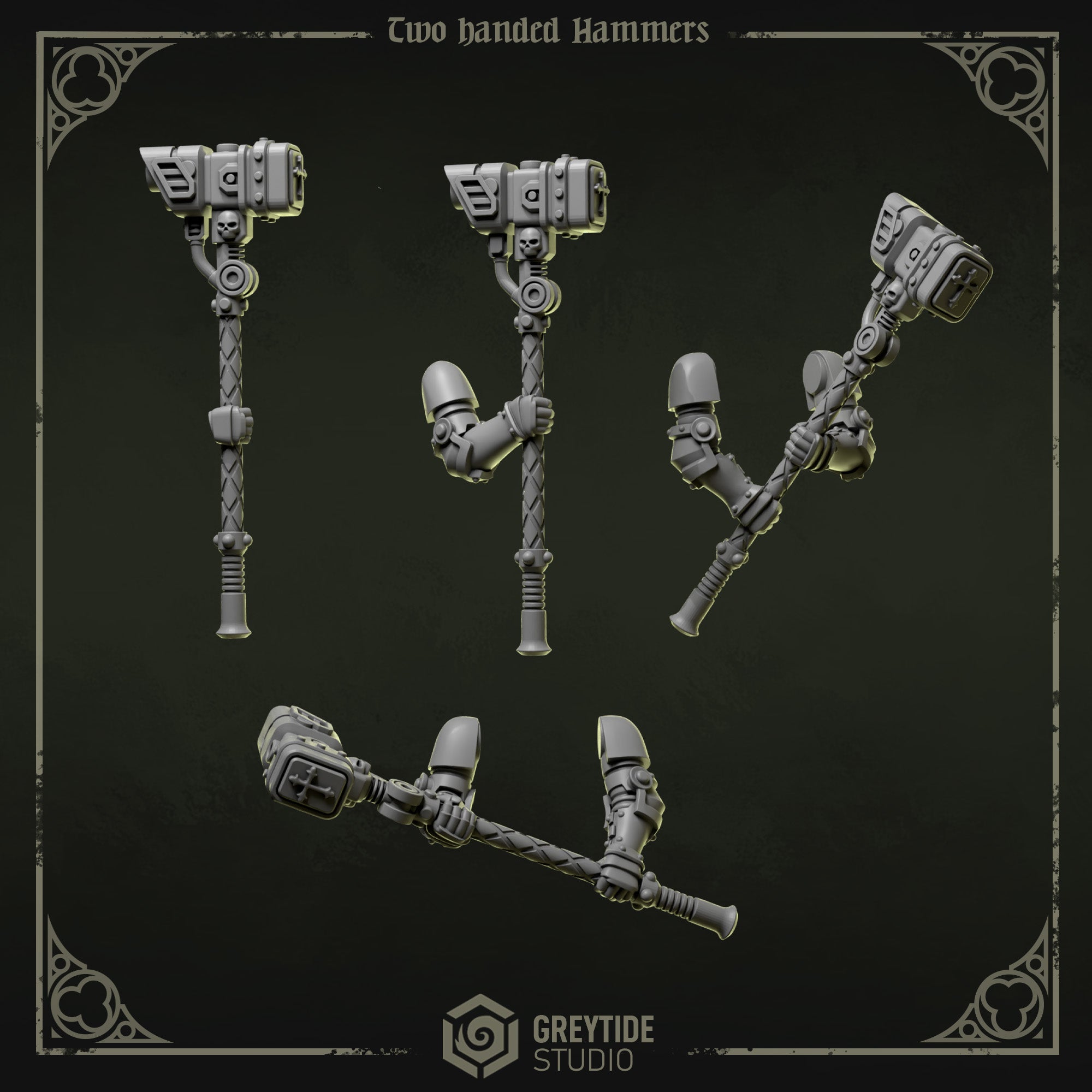 Two Handed Hammers | Eternal Pilgrims | Conversion Bits For 28mm 32mm Sci-fi Marines