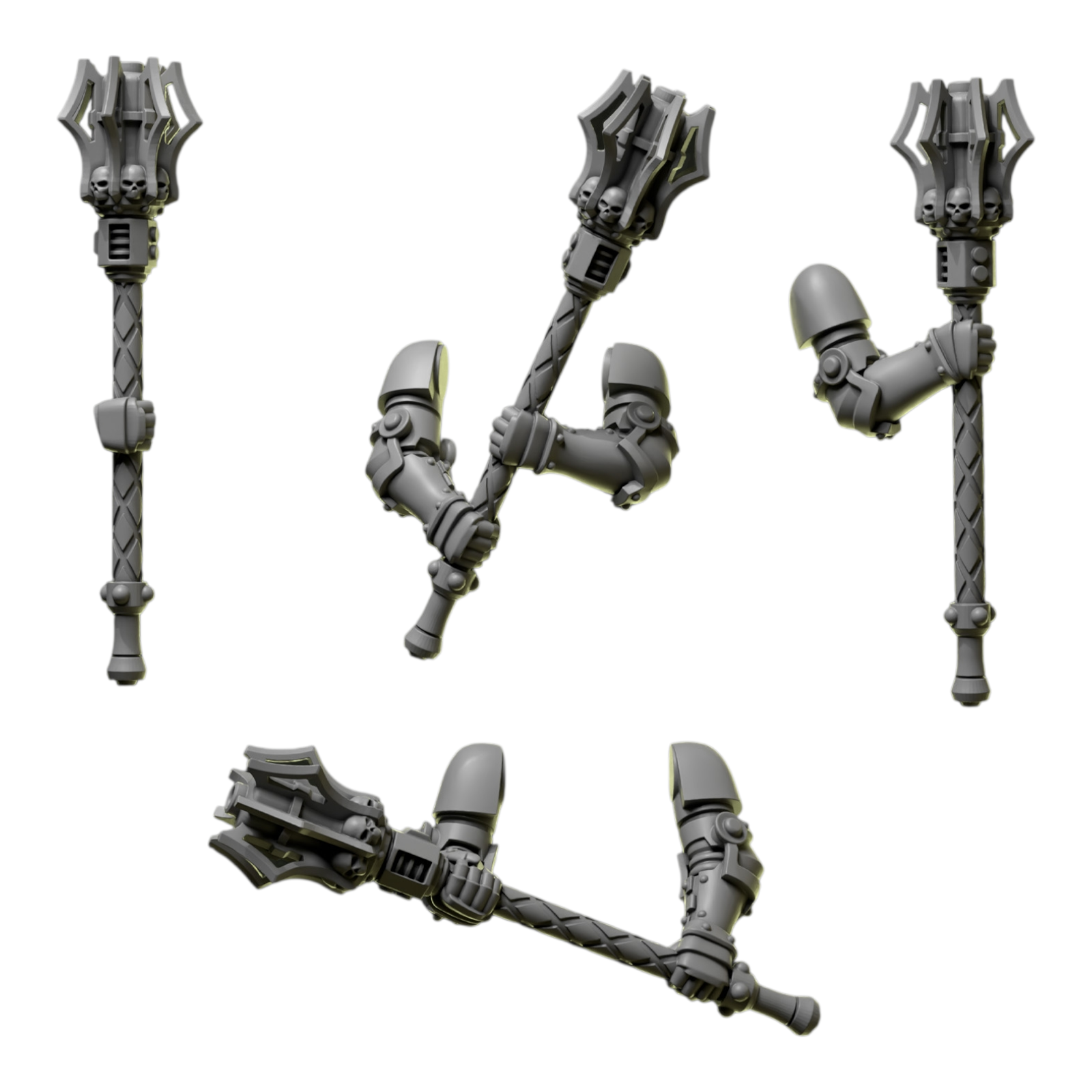Two Handed Mauls | Eternal Pilgrims | Conversion Bits For 28mm 32mm Sci-fi Marines