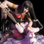 Vampiress Vs Ladee-dee | Pin-Up Statue Fan Art Miniature Unpainted | Torrida Minis