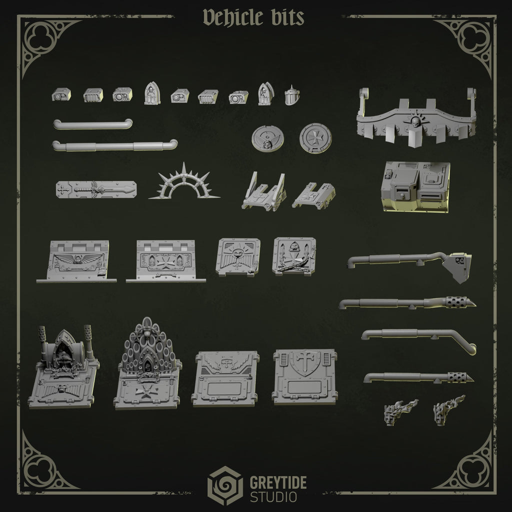 Vehicle Upgrade Kit | Eternal Pilgrims | Conversion Bits For 28mm 32mm Sci-fi Marines