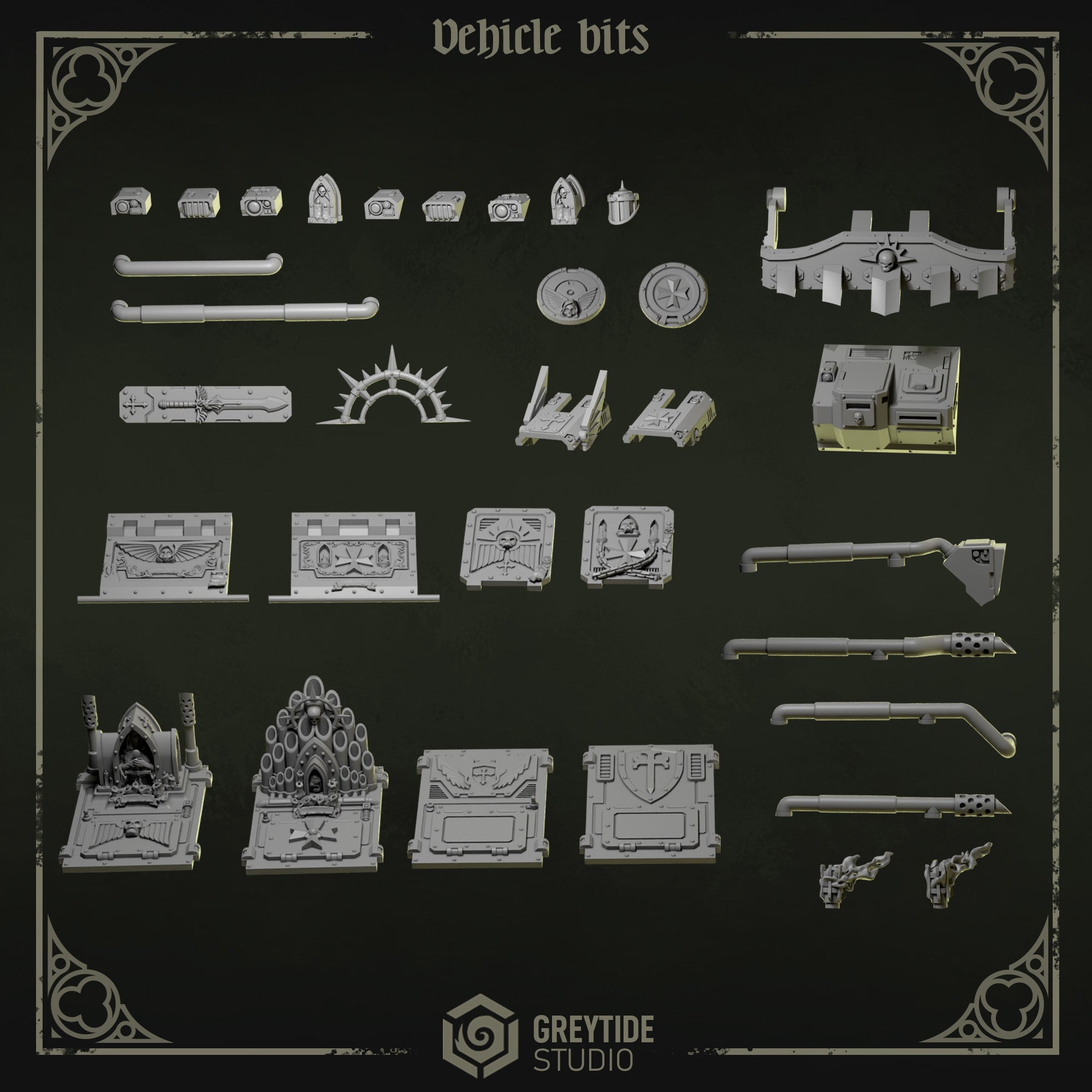 Vehicle Upgrade Kit | Eternal Pilgrims | Conversion Bits For 28mm 32mm Sci-fi Marines