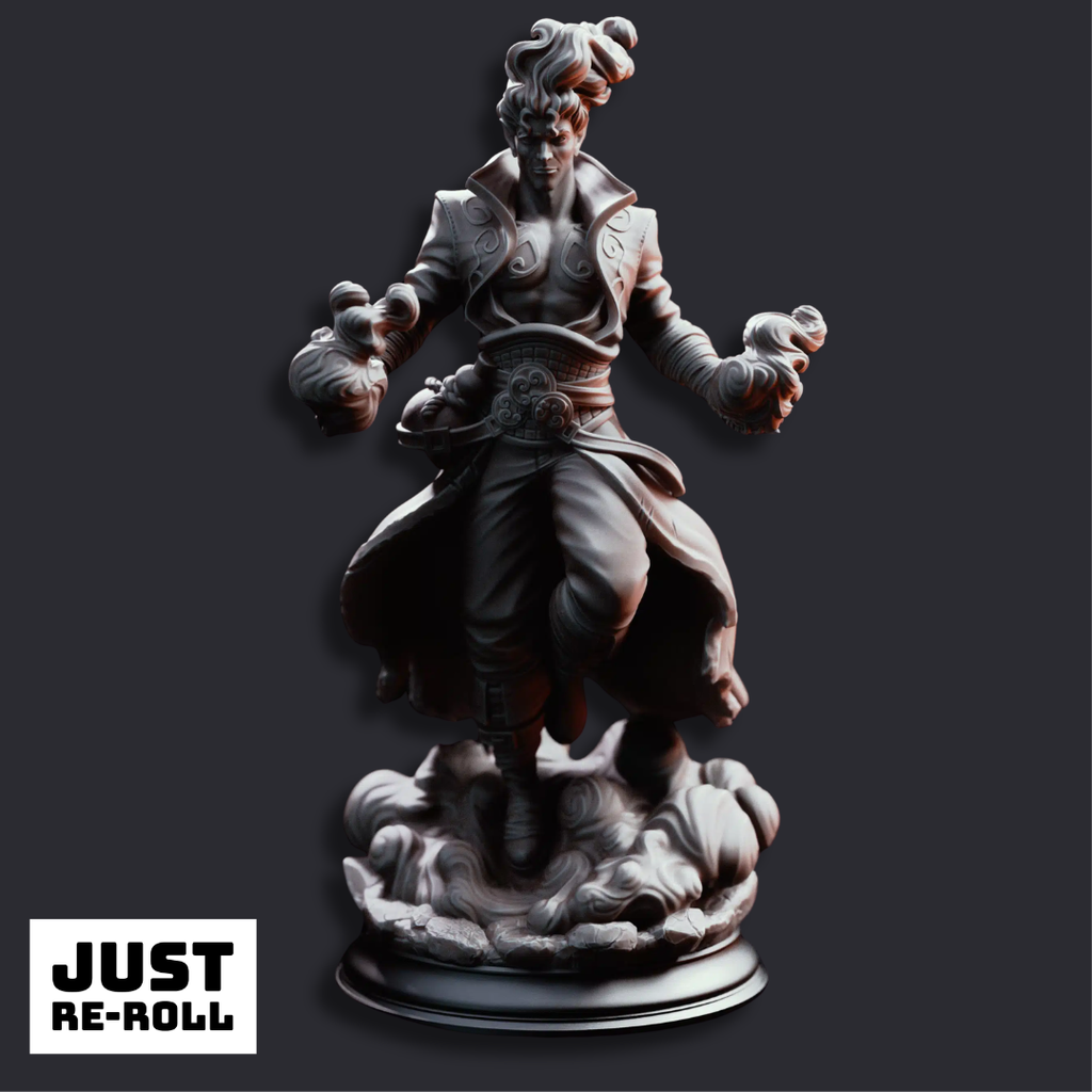 Villam Nitrana Air Elemi Storm Sorcerer - 3D Printed Sorcerer Miniature