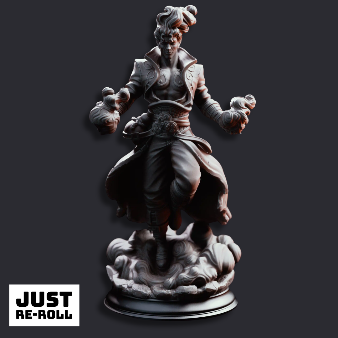 Villam Nitrana Air Elemi Storm Sorcerer - 3D Printed Sorcerer Miniature