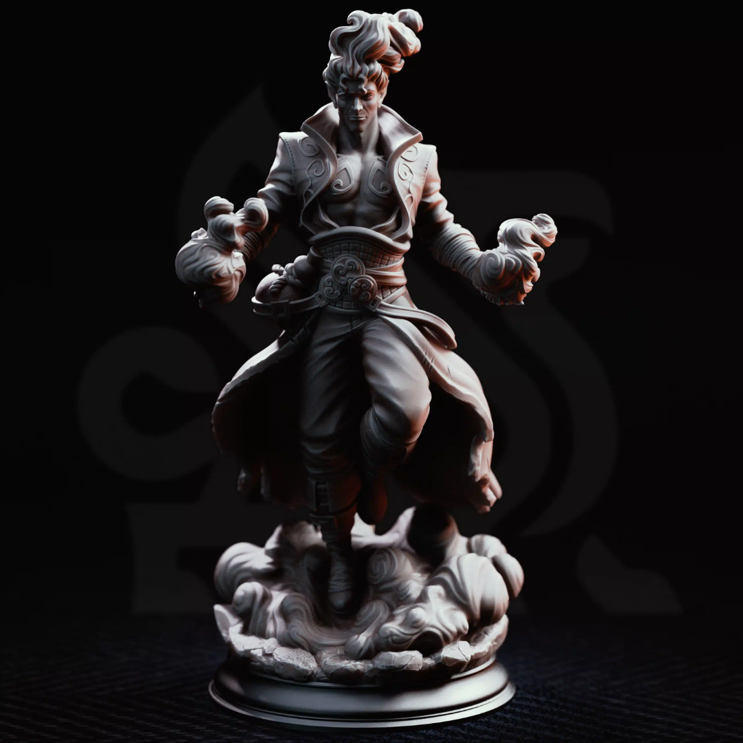 Villam Nitrana Air Elemi Storm Sorcerer - 3D Printed Sorcerer Miniature