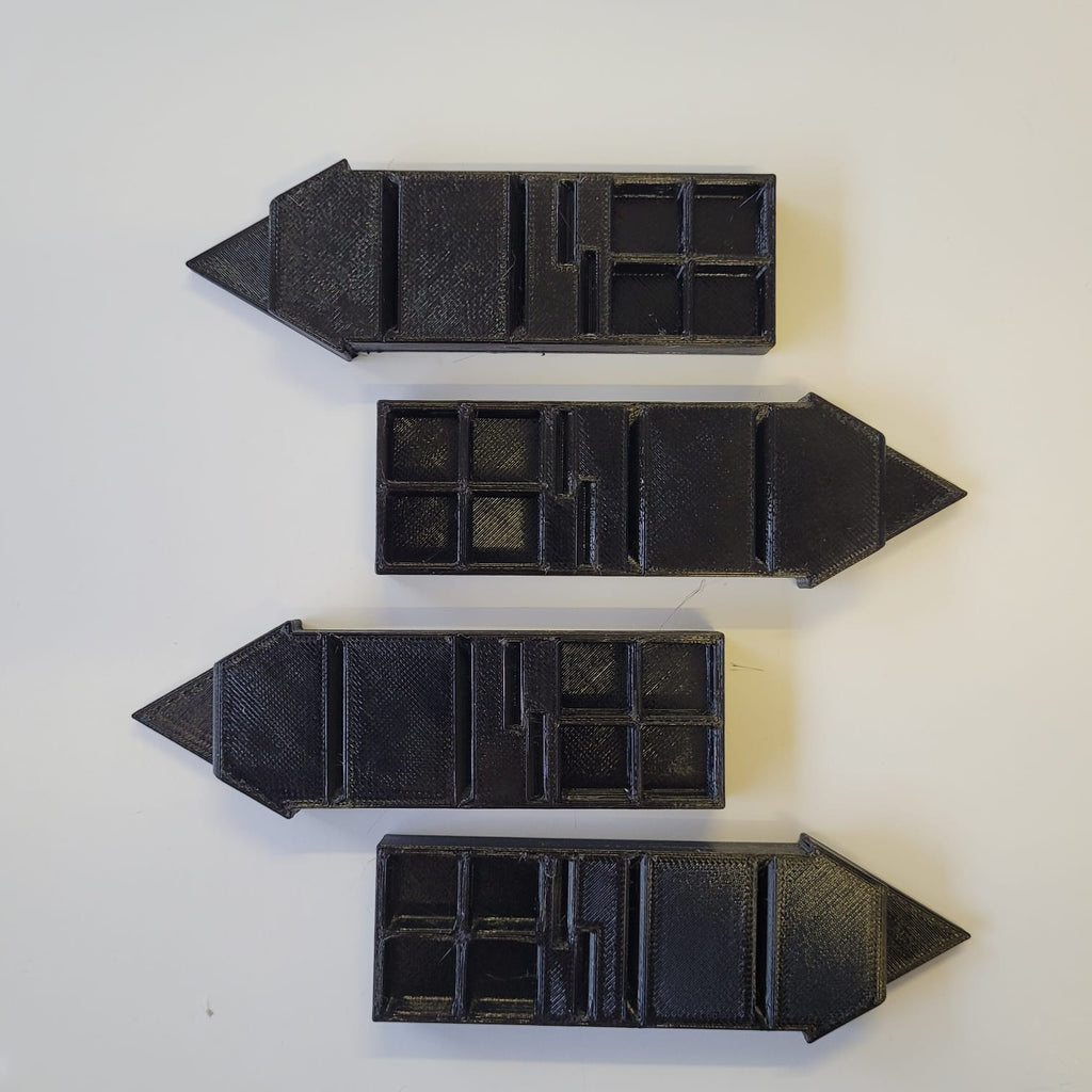 Kill Team Wound Marker set - standard 4 dice (Black)