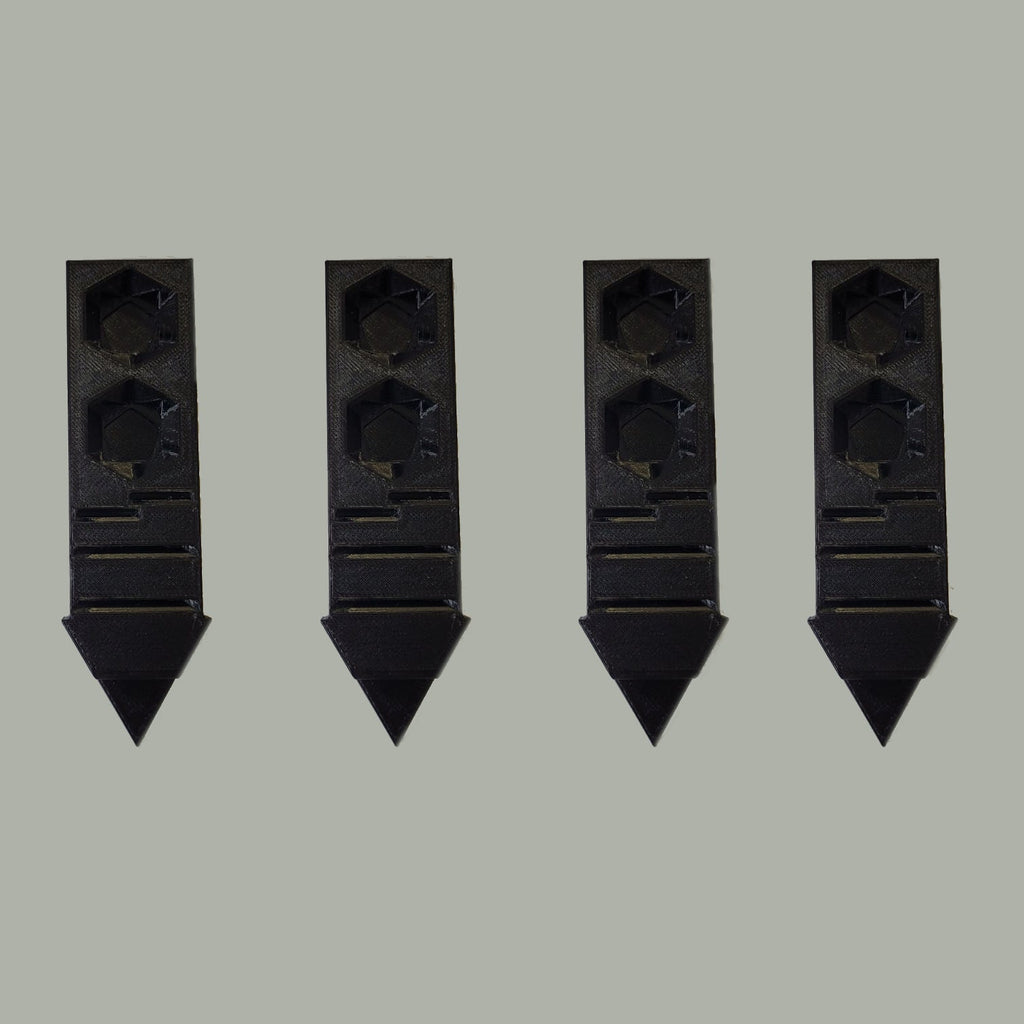 Kill Team Wound Marker set of 4 - 2 Dice generic (Black)