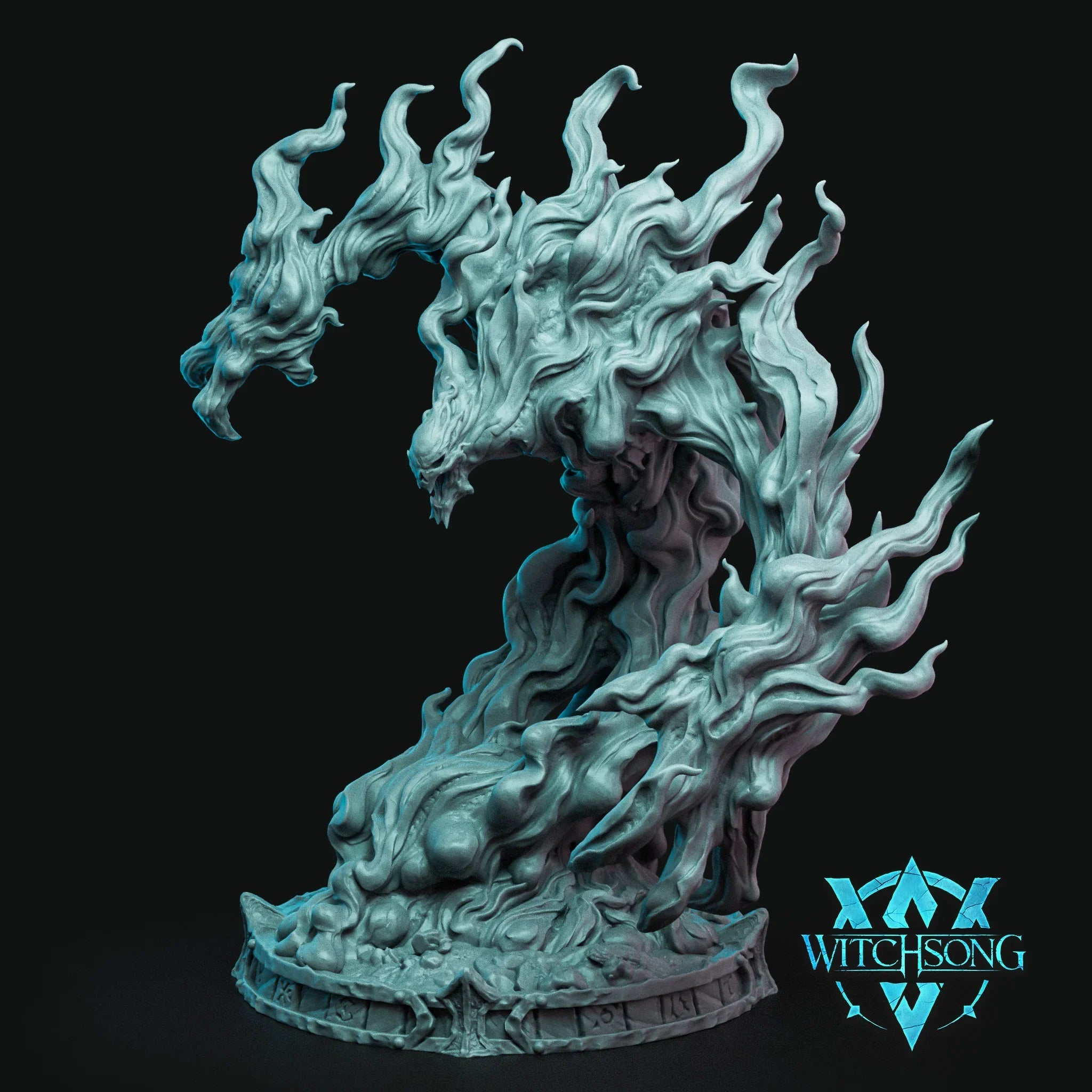 Wandering Pyromant | 12K Resin Miniature with Base for D&D, Warhammer AOS & RPGs
