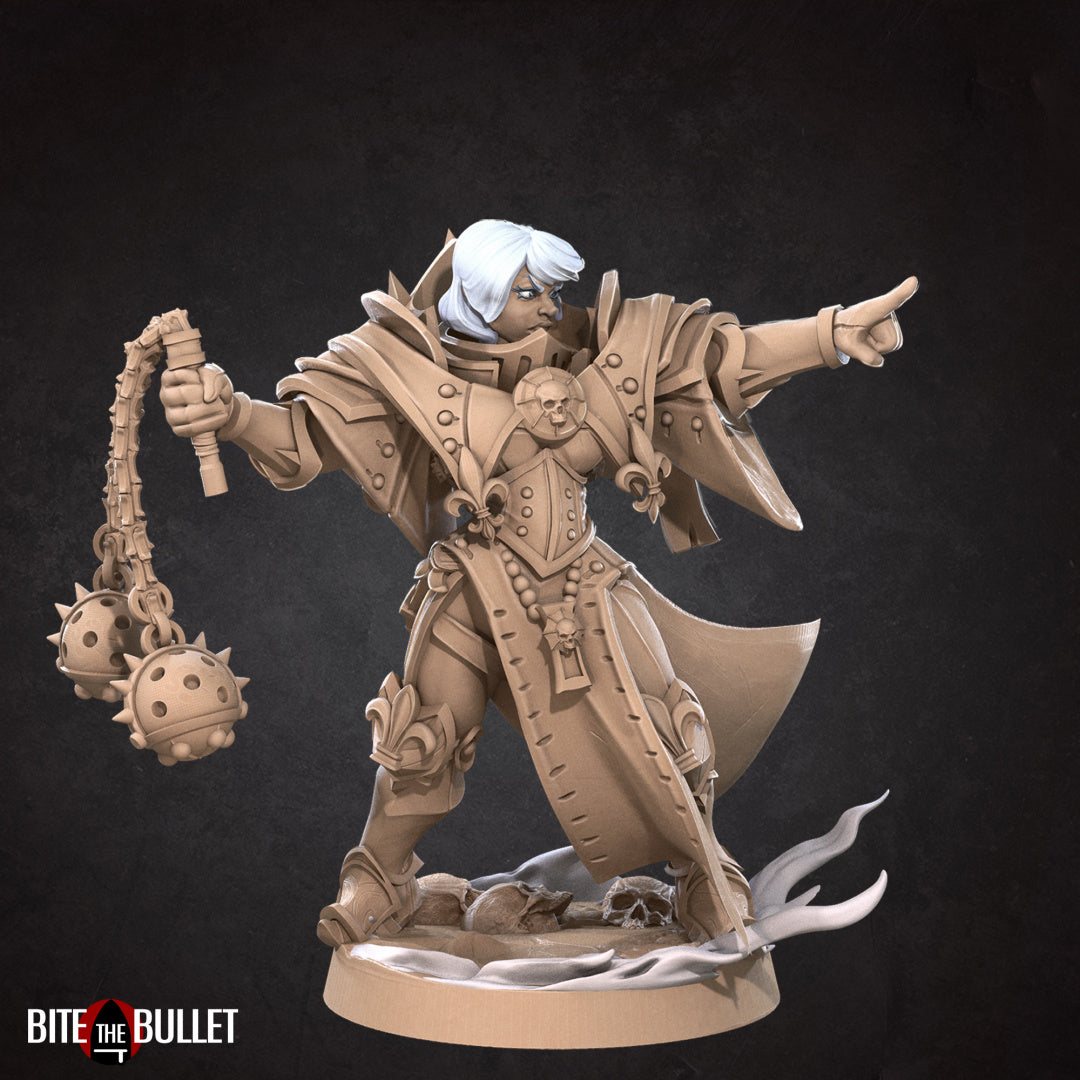 War Sister Squad Leader (Flail) | Battle Sisters Part 2 | Fantasy Miniature | Bite the Bullet