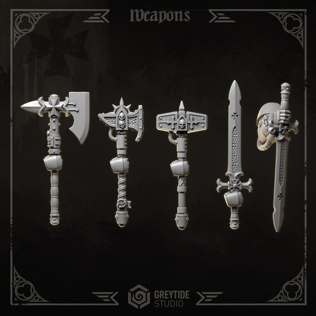 One Handed Melee Weapons | Eternal Crusaders | Conversion Bits For 28mm 32mm Sci-fi Marines