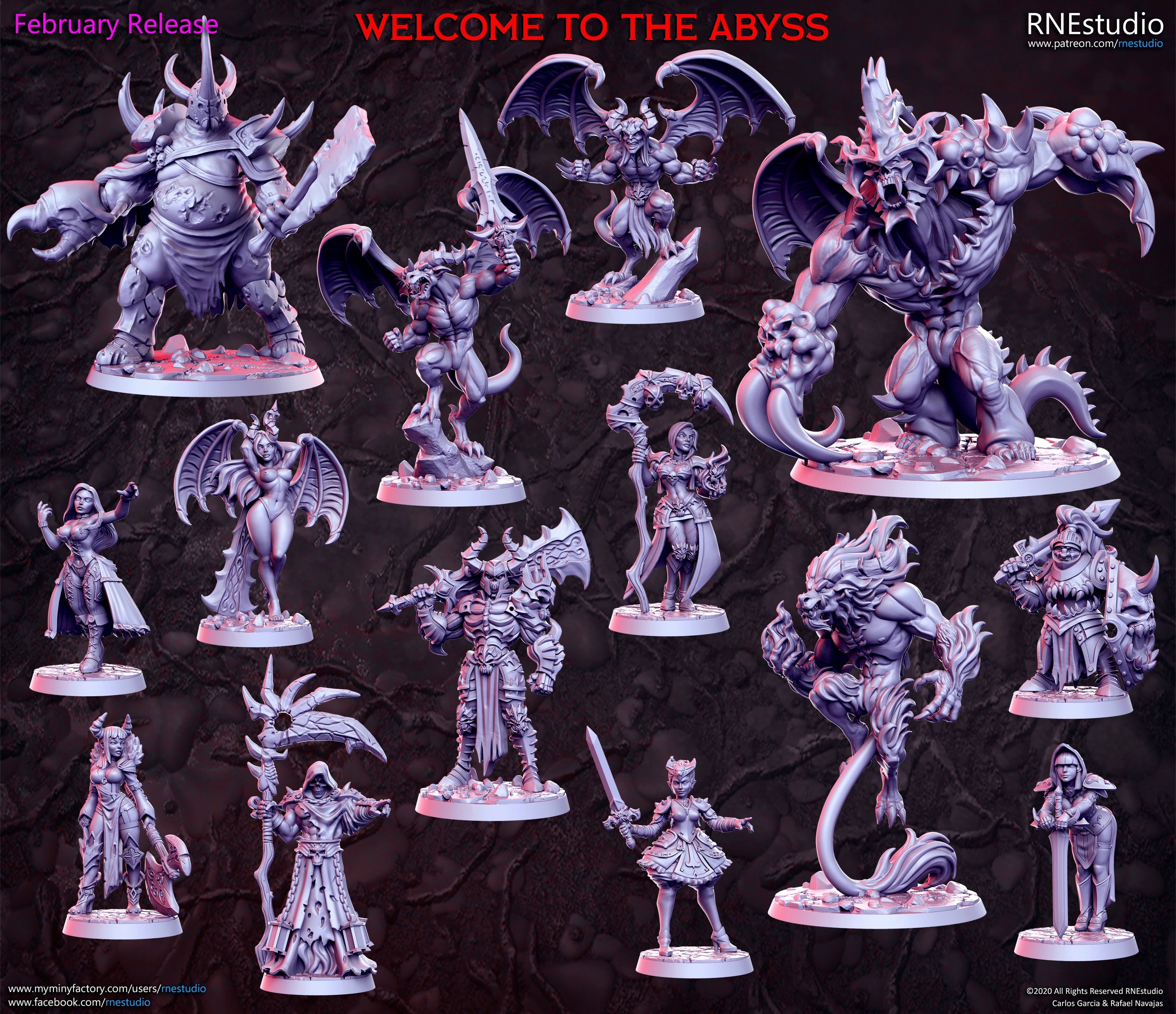 Welcome to the Abyss Miniatures (Full Set) | Fantasy Miniature | RN Estudio