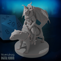 Winged Kobold Ranger on a Dire Weasel 28mm Scale Miniature