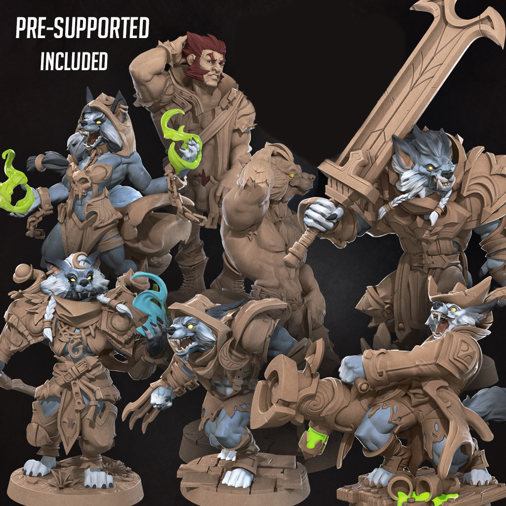 Werewolf Worgen Miniatures | Fantasy Miniature | Bite the Bullet