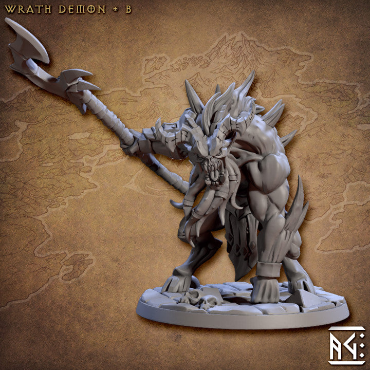 Wrath Demon B | Abyss Demons | Fantasy D&D Miniature | Artisan Guild
