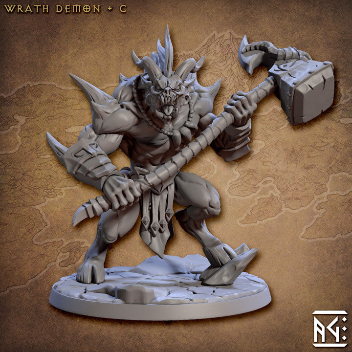 Wrath Demon C | Abyss Demons | Fantasy D&D Miniature | Artisan Guild
