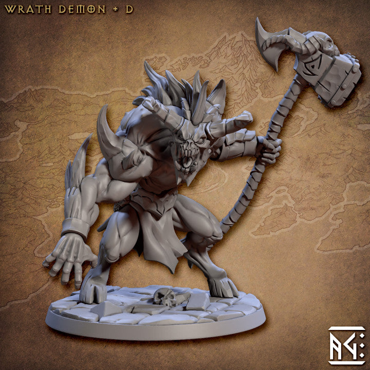 Wrath Demon Miniatures | Abyss Demons | Fantasy D&D Miniature | Artisan Guild