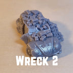 Wrecked cars for wargames, Gaslands, dioramas, model railway
