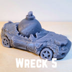 Wrecked cars for wargames, Gaslands, dioramas, model railway