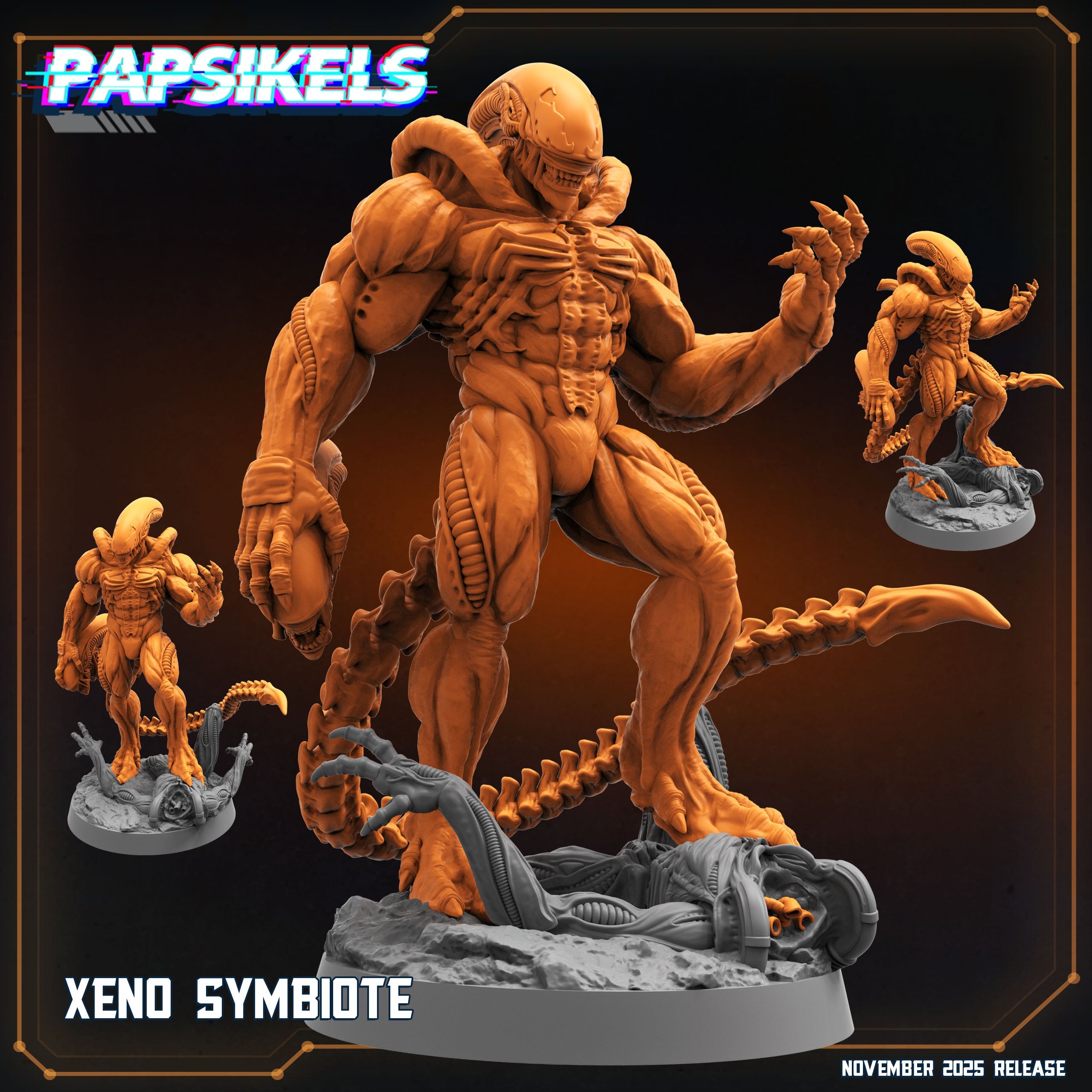 Alien Symbiote Xenomorph Miniature Papsikels Resin Figure
