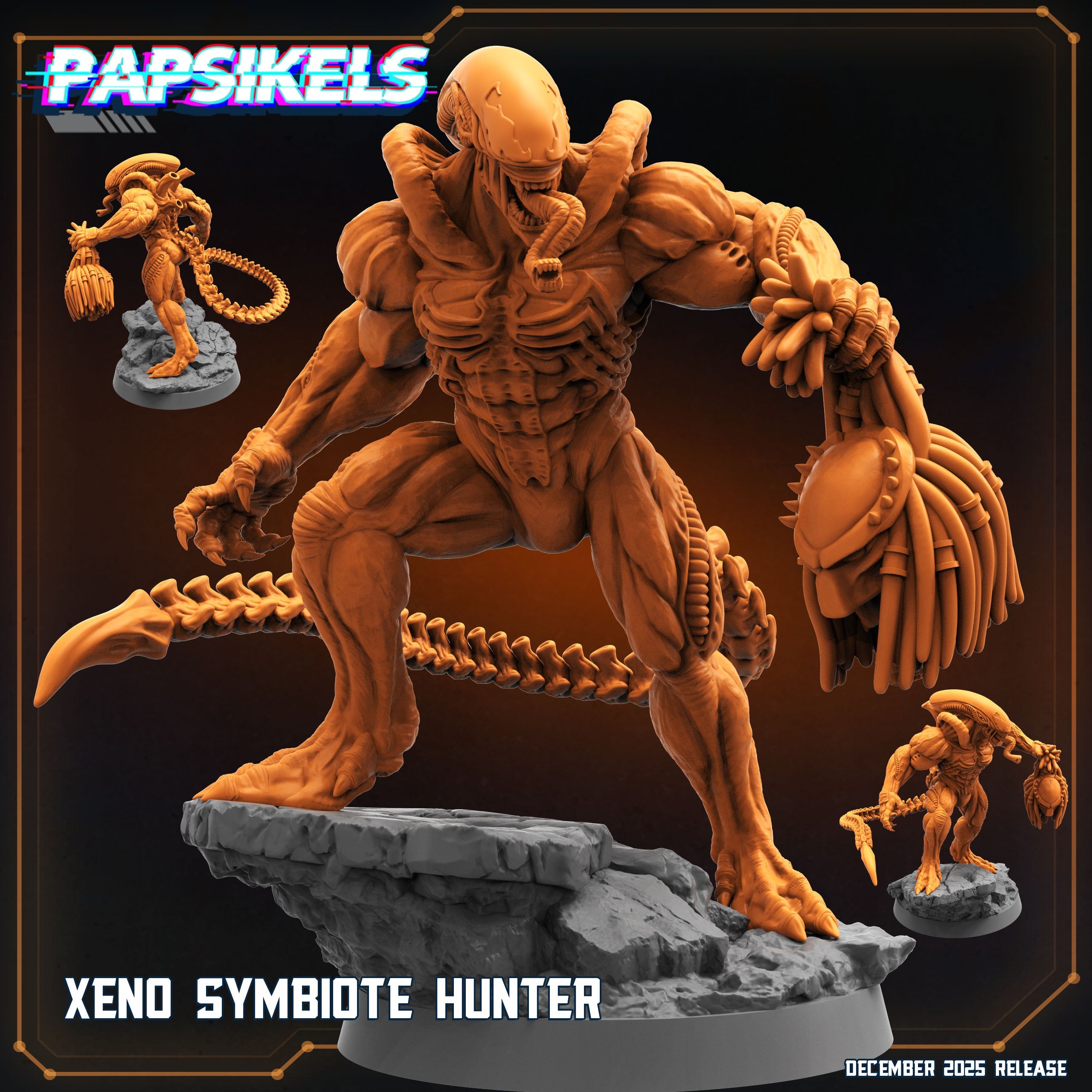Xeno Symbiotes | Marvel Alien vs Venom Inspired | Papsikels | Hive Wars | 28mm or 32mm Scale | Resin Miniatures