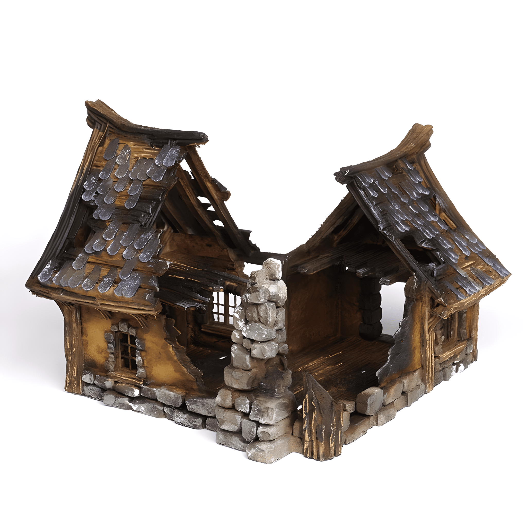 Ruined Medieval House B - 28mm DND/Wargame/RPG Terrain