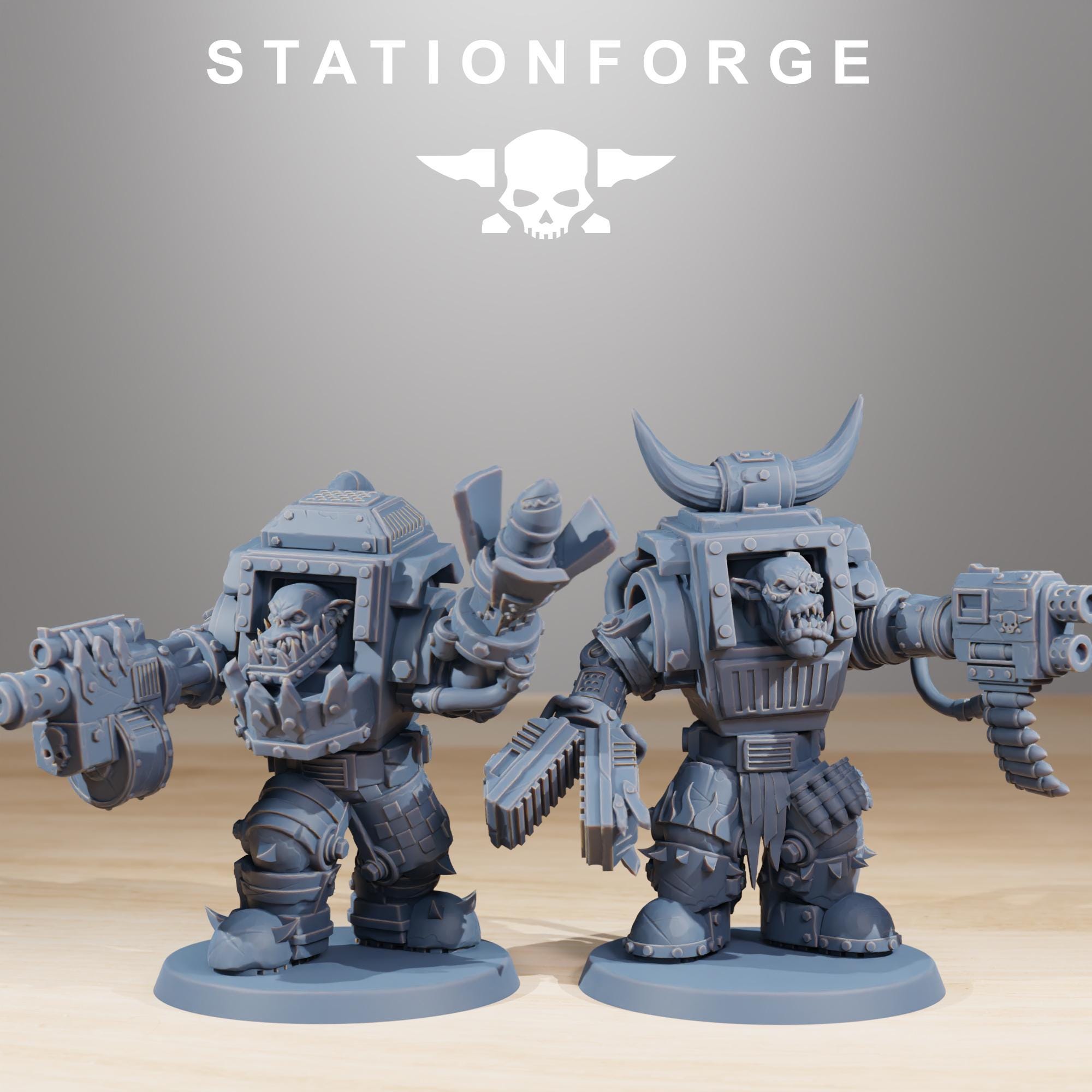 Station Forge Orkaz Steelbrutes Proxy 28mm minitures Ork Tabletop RPG Wargaming custom weapon choice now available