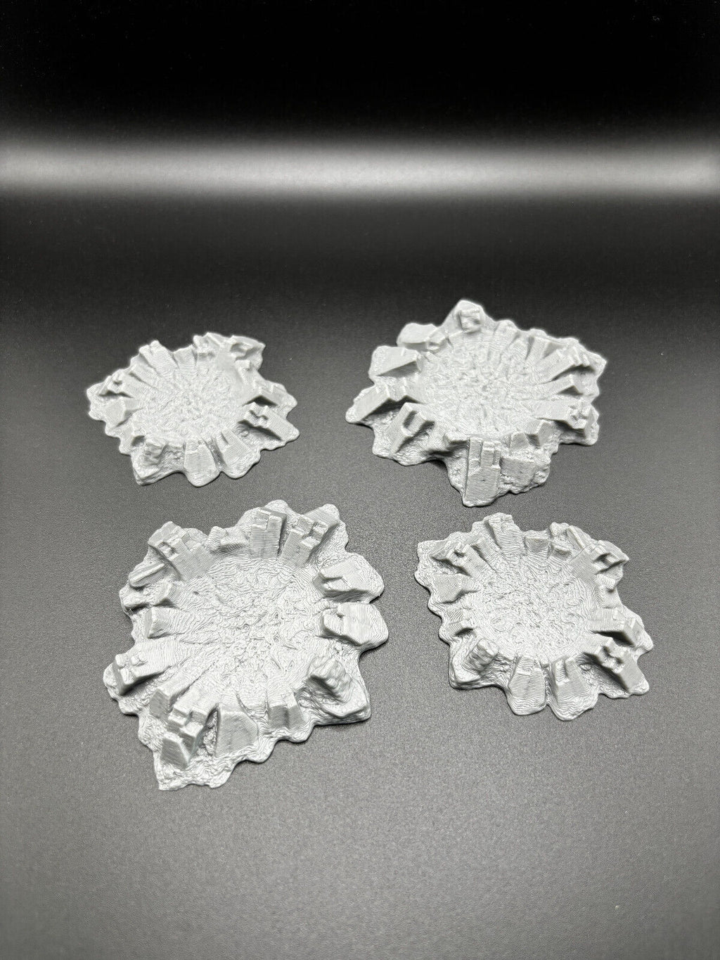 4x 28mm Craters for Tabletop Gaming For Games Like Warhammer - 3D Printed