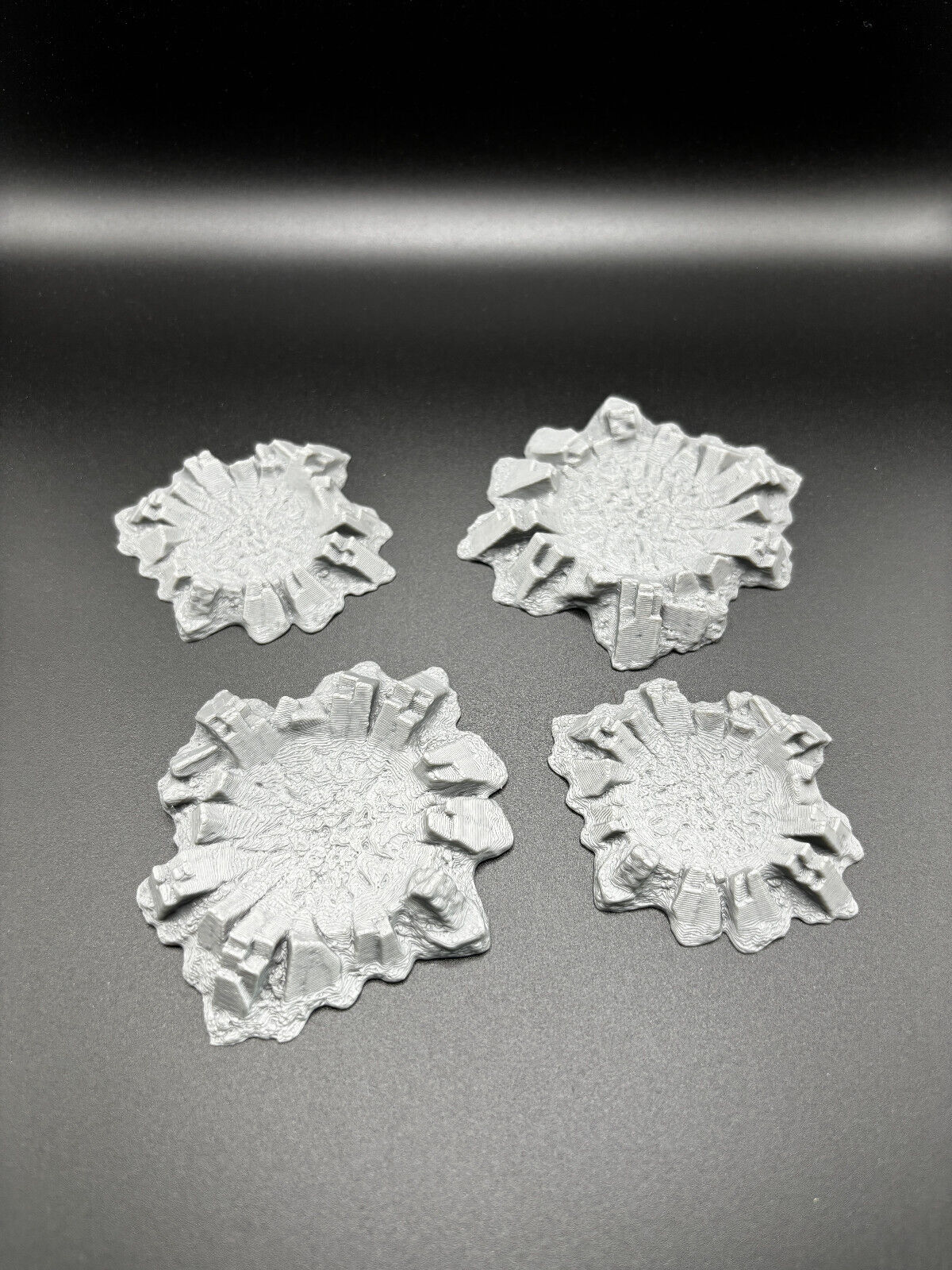 4x 28mm Craters for Tabletop Gaming For Games Like Warhammer - 3D Printed