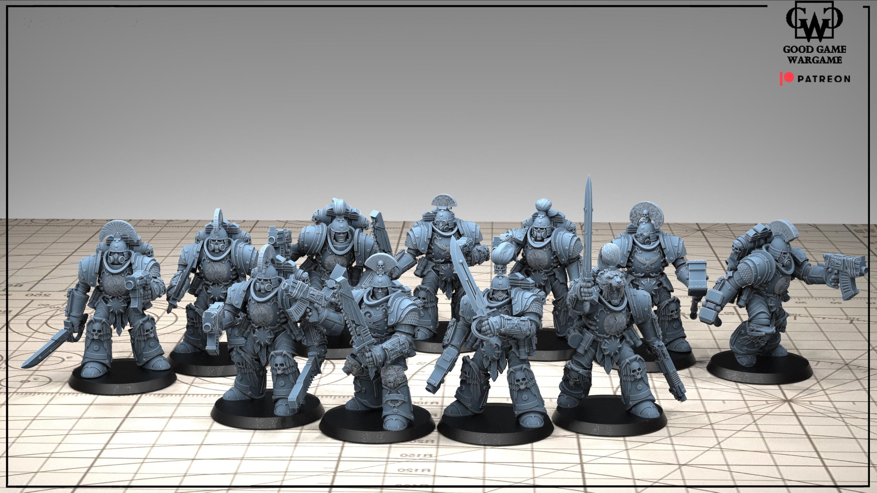 Tonantis Warrior SQ Melee Thunder Warriors SQ Melee Unit by GGW (5 figures supplied) prebuilt