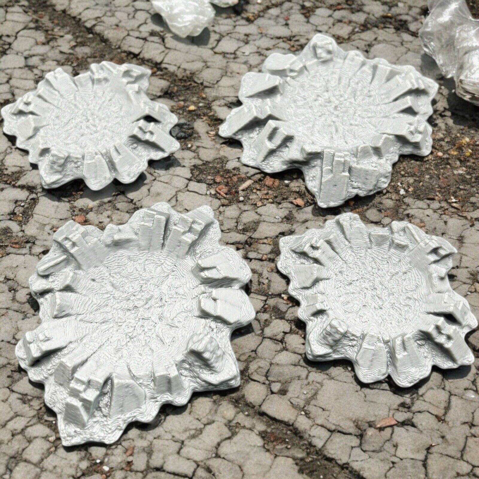 4x 28mm Craters for Tabletop Gaming For Games Like Warhammer - 3D Printed