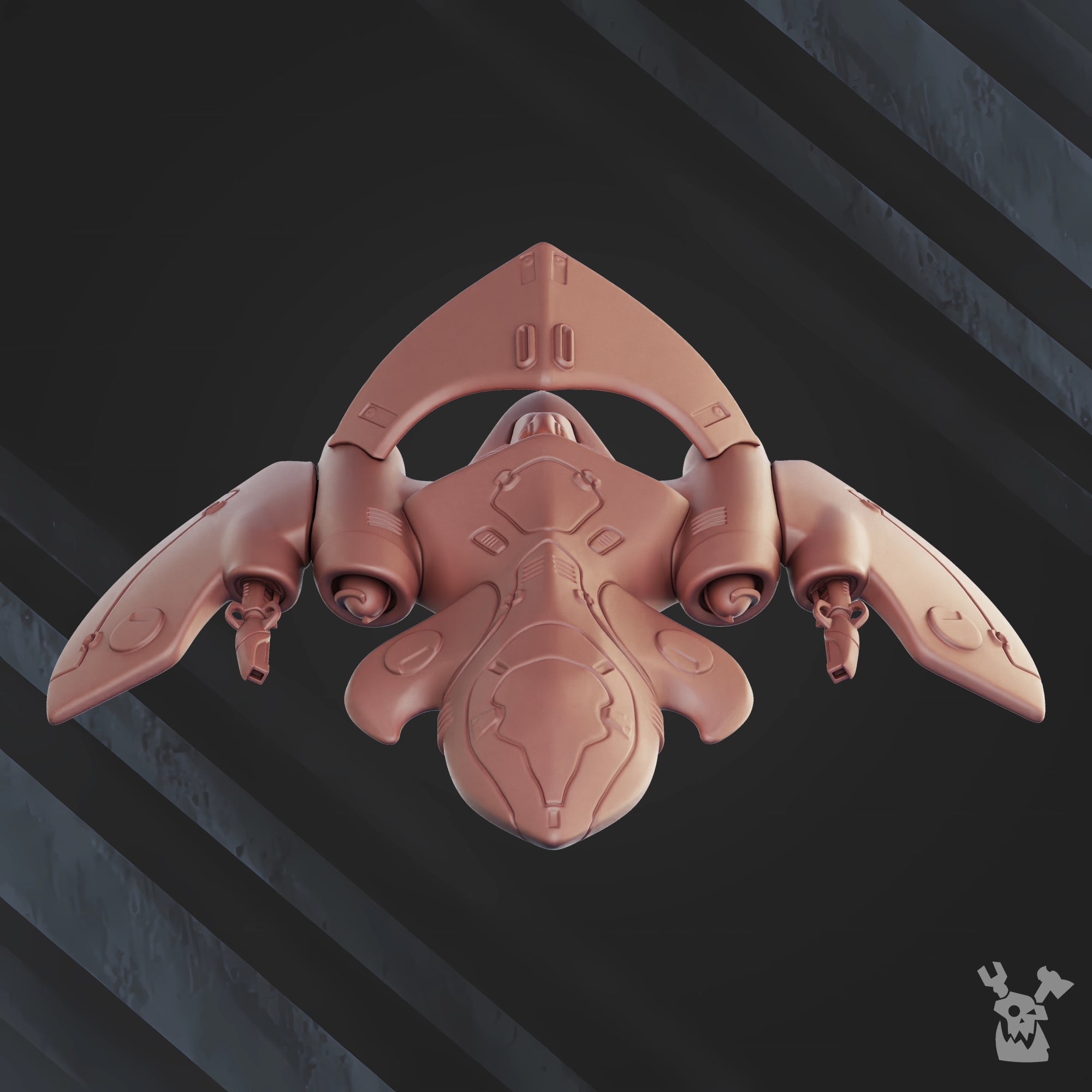 Aconite Heavy Fighter | Dark Space Elves | Grimdark Miniature | DakkaDakka