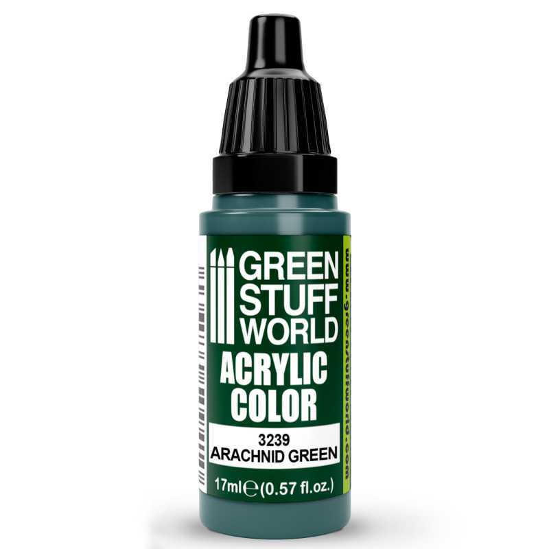 Green Stuff World Acrylic Color Paint - ARACHNID GREEN 17ml