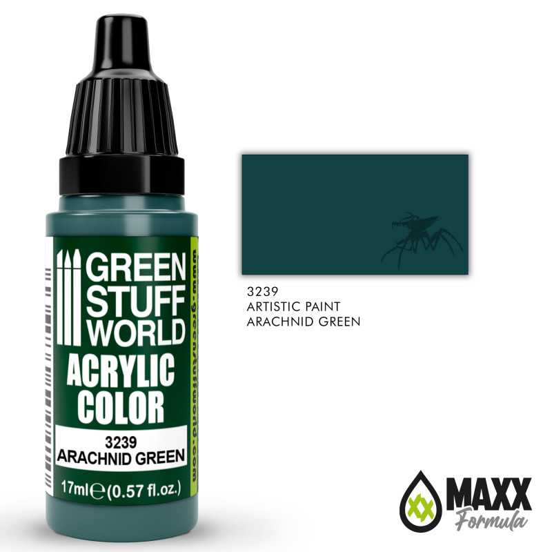 Green Stuff World Acrylic Color Paint - ARACHNID GREEN 17ml