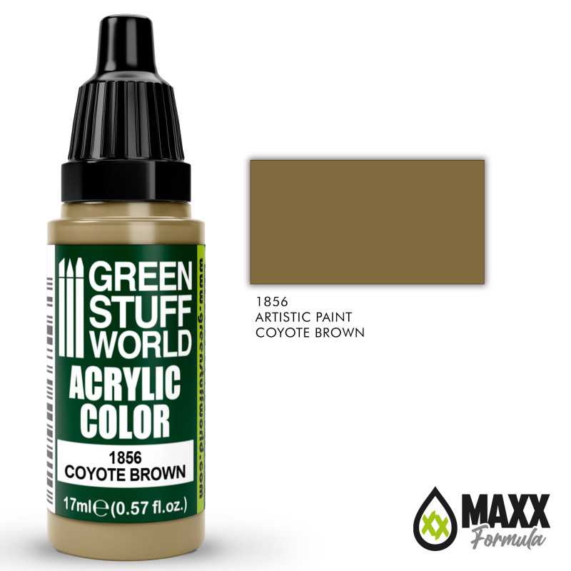 Green Stuff World Acrylic Color Paint - COYOTE BROWN 17ml