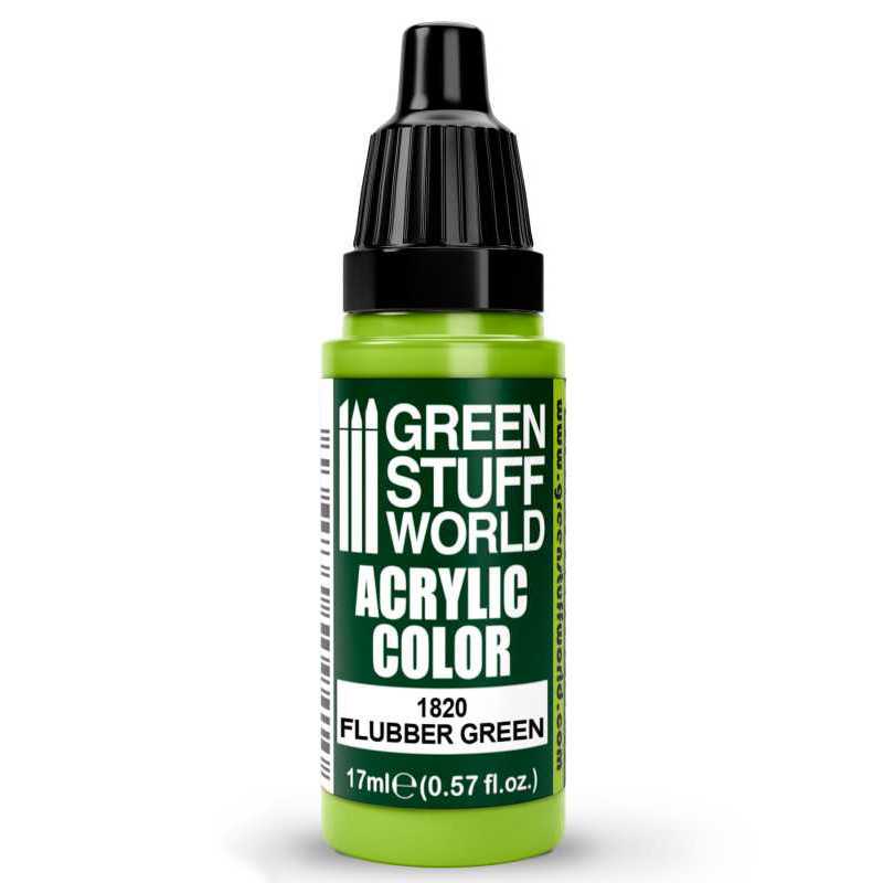 Green Stuff World Acrylic Color Paint - FLUBBER GREEN 17ml