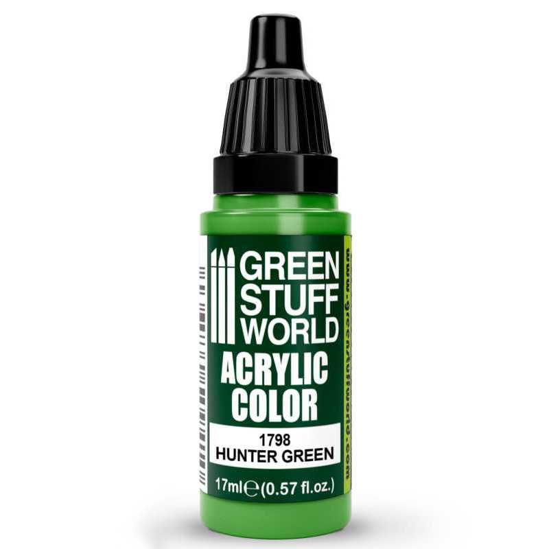 Green Stuff World Acrylic Color Paint - HUNTER GREEN 17ml