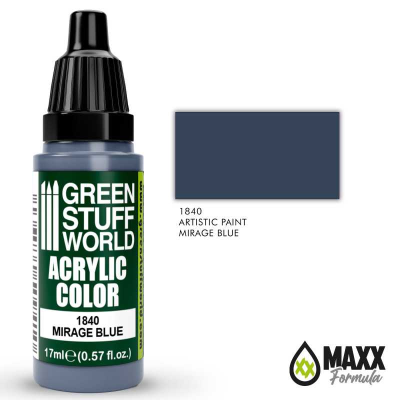 Green Stuff World Acrylic Color Paint - MIRAGE BLUE 17ml