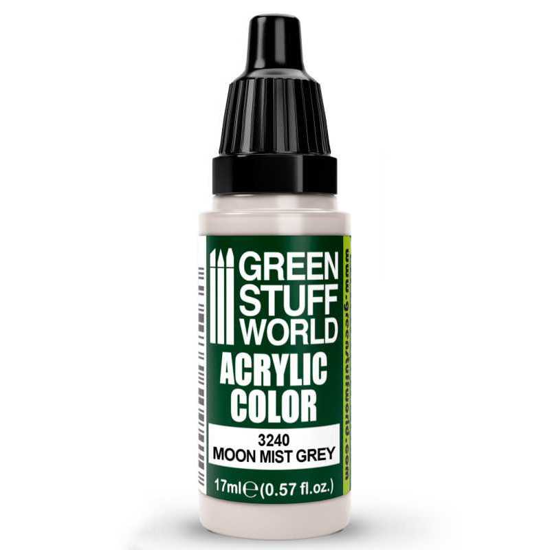 Green Stuff World Acrylic Color Paint - MOON MIST GREY 17ml