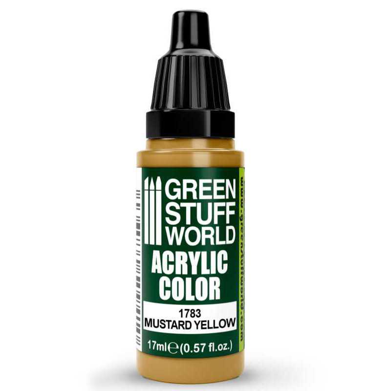 Green Stuff World Acrylic Color Paint - MUSTARD YELLOW 17ml