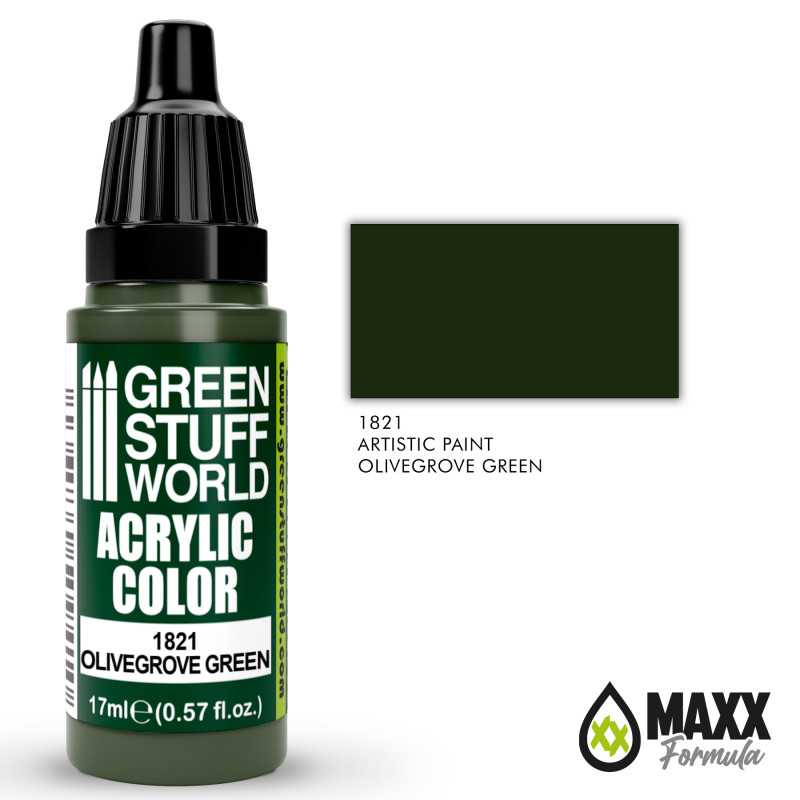 Green Stuff World Acrylic Color Paint - OLIVEGROVE GREEN 17ml