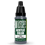 Green Stuff World Acrylic Color Paint - STEEL GREY 17ml