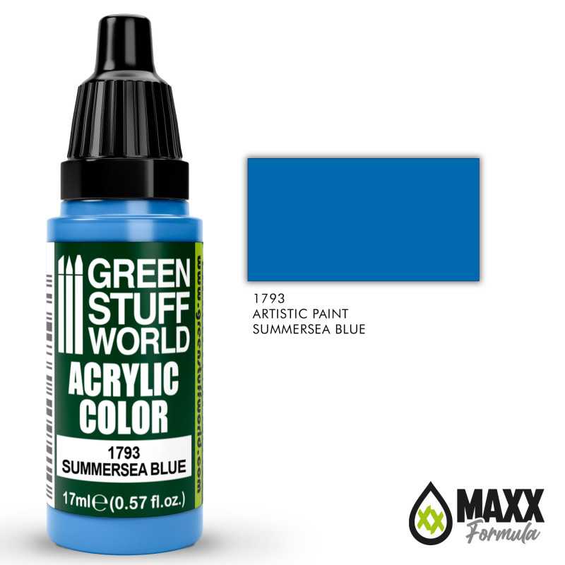 Green Stuff World Acrylic Color Paint - SUMMERSEA BLUE 17ml