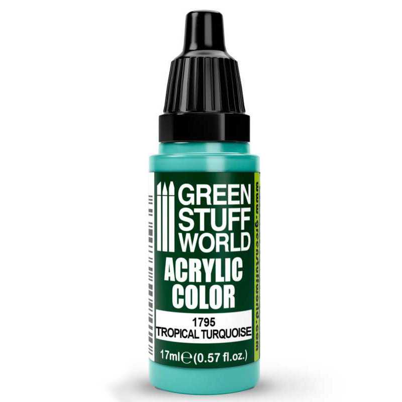 Green Stuff World Acrylic Color Paint - TROPICAL TURQUOISE 17ml
